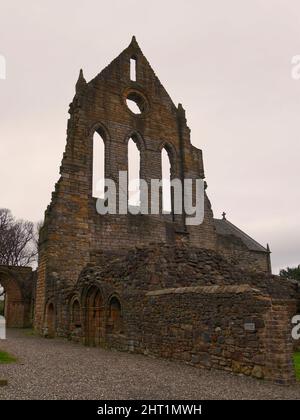 Überreste der Kilwinning Abbey, Kilwinning, North Ayrshire, Schottland, Großbritannien Stockfoto