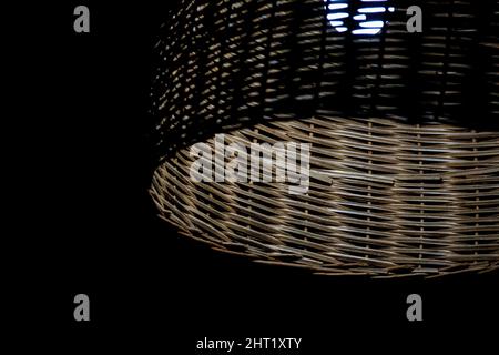 Abstrakte Textur eines Weidenkorbs. Nahaufnahme Stockfoto