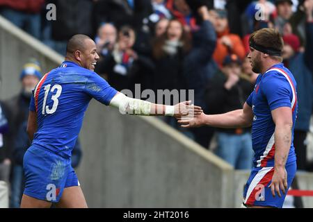 Edinburgh, Schottland, 26.. Februar 2022. Während des Guinness 6 Nations Spiels im Murrayfield Stadium, Edinburgh. Bildnachweis sollte lauten: Neil Hanna / Sportimage Kredit: Sportimage/Alamy Live News Stockfoto