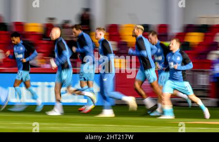 London, Großbritannien. 26.. Februar 2022. *** Während des Premier League-Spiels zwischen Brentford und Newcastle United am 26. Februar 2022 im Brentford Community Stadium, London, England. Foto von Phil Hutchinson. Nur zur redaktionellen Verwendung, Lizenz für kommerzielle Nutzung erforderlich. Keine Verwendung bei Wetten, Spielen oder Veröffentlichungen einzelner Clubs/Vereine/Spieler. Kredit: UK Sports Pics Ltd/Alamy Live Nachrichten Stockfoto