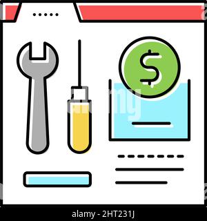 Abbildung des Farbsymbols für die Werkstatt Stock Vektor