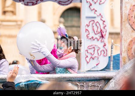 Die Parade der drei Könige in Jaen, ein besonderer Tag für Kinder Stockfoto