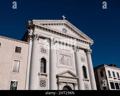 Chiesa Santa Maria della Pieta oder die Kirche della Visitazione im Stadtteil Castello von Venedig, Italien Stockfoto