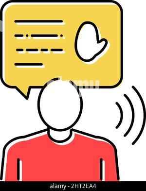 Menschliche Begrüßung Sprache Farbe Symbol Vektor Illustration Stock Vektor