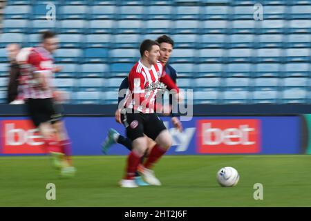 LONDON, GROSSBRITANNIEN. FEB 26. John Fleck von Sheffield United in Aktion beim Sky Bet Championship-Spiel zwischen Millwall und Sheffield United am Samstag, 26.. Februar 2022 in Den, London. (Kredit: Ivan Yordanov | MI Nachrichten) Kredit: MI Nachrichten & Sport /Alamy Live Nachrichten Stockfoto