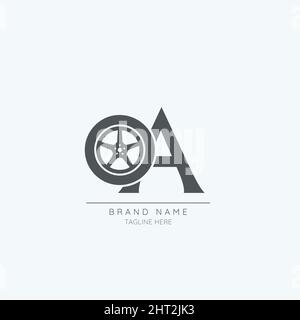 Schreiben Sie Ein Reifen Logo Design Vektor-Symbol Stock Vektor