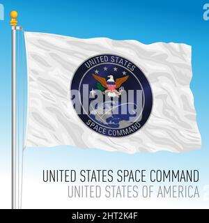 United States Space Command Flag, USA, Vektorgrafik Stock Vektor