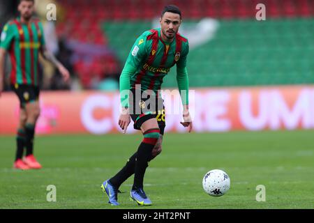 Terni, Italien. 26.. Februar 2022. Aniello Salzano (Ternana) während Ternana Calcio vs US Cremonese, Italienisches Fußballspiel der Serie B in Terni, Italien, Februar 26 2022 Quelle: Independent Photo Agency/Alamy Live News Stockfoto