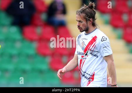 Terni, Italien. 26.. Februar 2022. Michele Castagnetti (Cremonese) während Ternana Calcio vs US Cremonese, Italienisches Fußballspiel der Serie B in Terni, Italien, Februar 26 2022 Quelle: Independent Photo Agency/Alamy Live News Stockfoto
