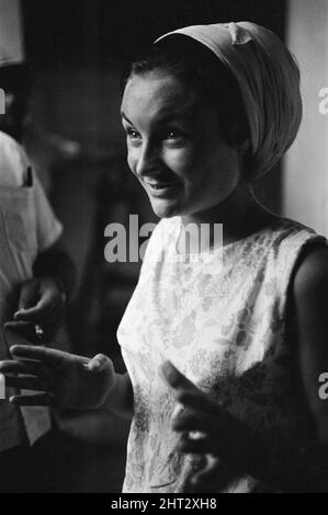 Angela Wallace, britische Freiwillige bei den Vereinten Nationen, 21 Jahre alt, aus Ayr, Schottland, arbeitet in den von Armut betroffenen Vierteln von Rio de Janeiro, Brasilien, auf dem Bild vom 22.. April 1966. John Pilger Feature „Jugend in Aktion“ Stockfoto