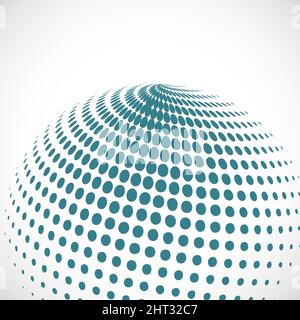 Vektor abstrakt gepunktete Halbtonplanet Stock Vektor