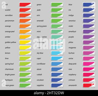 Farbpalette für Farbfelder. Neomorphismus Vektor-Stil Design Stock Vektor