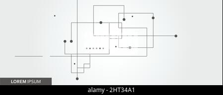 Verbundene Linien und Punkte. Vektorbanner Illustration Stock Vektor