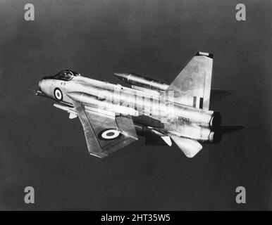 Ein RAF English Electric Lightning F6 Überschalljet-Kampfflugzeug. Circa: August 1966 Stockfoto