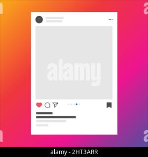 Foto-Vorlage Für Das Carousel-App-Konto In Sozialen Medien Stock Vektor