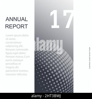 Business Book Cover Design Hintergrund. In quadratischer Größe mit Halbtonmuster. Kann für Broschüren, Berichte, Präsentationen und weitere Vorlagen verwendet werden Stock Vektor