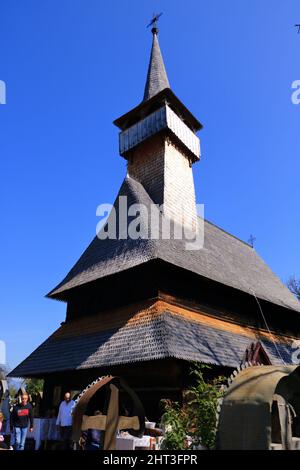 September 8 2021 - Ieud, Rumänien: Alte Holzkirche aus dem Dorf Ieud im Landkreis Maramures Stockfoto