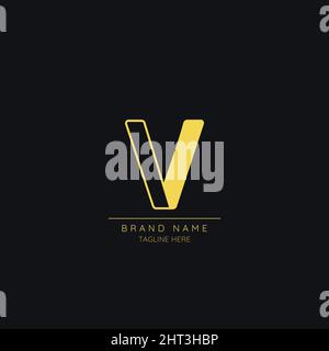 Symbol für das Logo „Creative Initial Letter V“ Stock Vektor