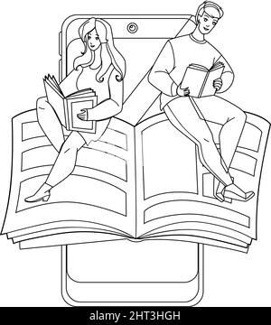 Mobiler Lesevektor Stock Vektor