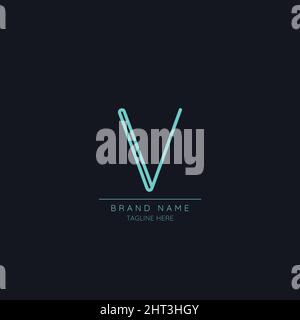 Premium-Logo mit Anfangsbuchstaben V Stock Vektor