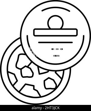 Abbildung des Symbols für die Linie des Salzbehälters im Bad Stock Vektor