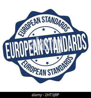 Europäische Normen grunge Gummistempel auf weißem Hintergrund, Vektorgrafik Stock Vektor