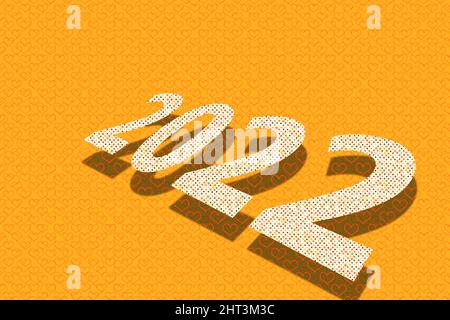 Illustration von 2022 Tapeten mit farbenfrohem abstrakten Muster Stockfoto