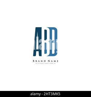 Anfangsbuchstabe ABB-Logo - einfaches Geschäftslogo für Alphabet ABB - Vektor-Logo-Vorlage für Firmennamen-Initialen Stock Vektor