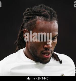 London, Großbritannien. 26.. Februar 2022. Renato Sanches von Lille während des UEFA Champions League-Spiels zwischen Chelsea und Lille auf der Stamford Bridge, London, England, am 22. Februar 2022. Foto von Ken Sparks. Nur zur redaktionellen Verwendung, Lizenz für kommerzielle Nutzung erforderlich. Keine Verwendung bei Wetten, Spielen oder Veröffentlichungen einzelner Clubs/Vereine/Spieler. Kredit: UK Sports Pics Ltd/Alamy Live Nachrichten Stockfoto