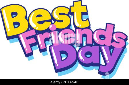Banner mit dem „Best Friends Day“-Logo Stock Vektor