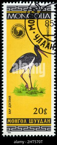 Briefmarke von Monglia in der Birds 1985 Serie Stockfoto