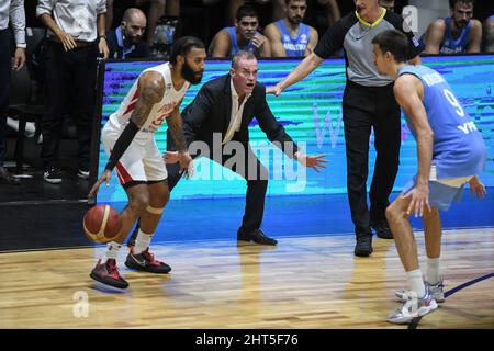 Cheftrainer Néstor Garcìa (Argentinien) gegen Panama. FIBA World Cup Qualifiers 2022 Stockfoto