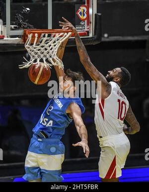 Marcos Delía (Argentinien) gegen Panama. FIBA World Cup Qualifiers 2022 Stockfoto