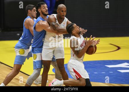 Panamá gegen Argentinien. FIBA World Cup Qualifiers 2022 Stockfoto