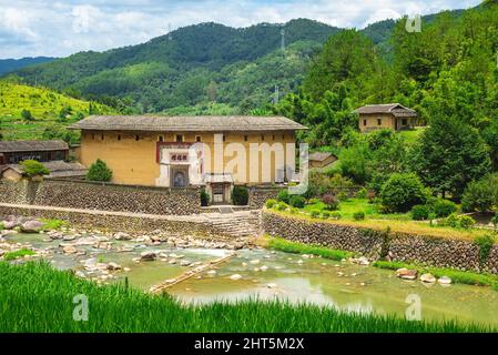Zhengfulou, Prinzessin von Tulou, einer der berühmtesten tulou in fujian, china. Übersetzung: Zhengfulou Stockfoto