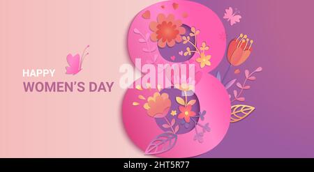 Internationale Tageskarte für Frauen. Stock Vektor
