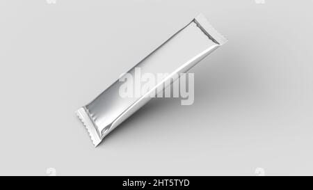 3D Render von leerem Mockup Snack Bar auf weißem Hintergrund Stockfoto