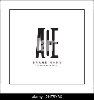 Anfangsbuchstabe ACE-Logo – einfaches Geschäftslogo für die Buchstaben A, C und E – Logovorlage für Firmennamen-Initialen im Monogrammstil Stock Vektor