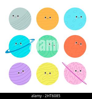 Sammlung von Planeten Stock Vektor