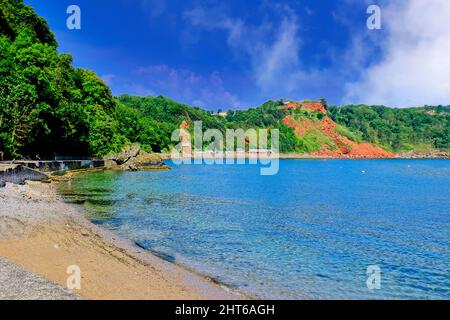 Die Strand von Oddicombe in South Devon Stockfoto