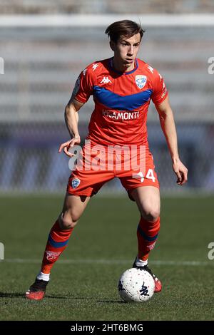 Stadio Giuseppe Sinigaglia, Como, Italien, 26. Februar 2022, Massimiliano Mangraviti (Brescia Calcio) im Einsatz während der Como 1907 gegen Brescia Calcio - Stockfoto