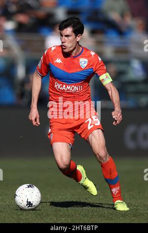 Stadio Giuseppe Sinigaglia, Como, Italien, 26. Februar 2022, Dimitri Bisoli (Brescia Calcio) im Einsatz während Como 1907 gegen Brescia Calcio - italienische s Stockfoto