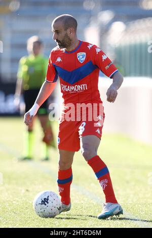 Stadio Giuseppe Sinigaglia, Como, Italien, 26. Februar 2022, Rodrigo Palacio (Brescia Calcio) im Einsatz während der Como 1907 gegen Brescia Calcio - Italienisch Stockfoto