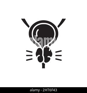 Symbol für die Prostata-Farblinie. Isoliertes Vektorelement. Skizzieren Sie das Piktogramm für Webseite, mobile App, Promo Stock Vektor