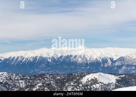 Seilbahn Olympos Teleferik zum Gipfel des Tahtali 2365m Stockfoto