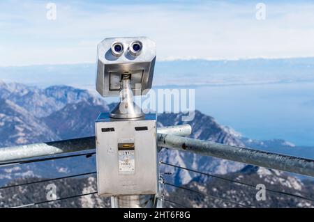 Seilbahn Olympos Teleferik zum Gipfel des Tahtali 2365m Stockfoto