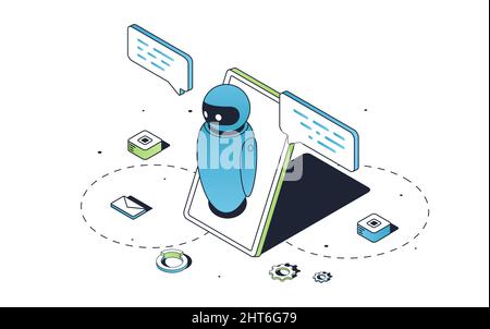 Chatbot-Service-Konzept Stock Vektor