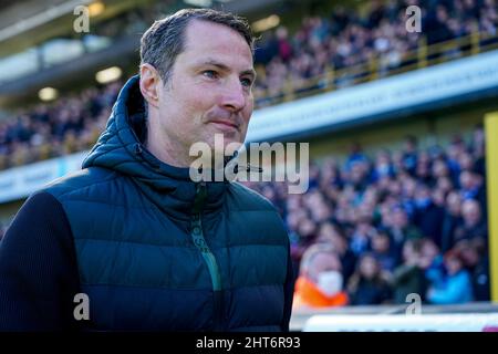 BRÜGGE, BELGIEN - 27. FEBRUAR: Headcoach Brian Priske vom Royal Antwerp FC vor dem Jupiler Pro League-Spiel zwischen Club Brugge und dem Royal Antwerp FC im Jan Breydelstadion am 27. Februar 2022 in Brügge, Belgien (Foto: Jeroen Meuwsen/Orange Picches) Stockfoto