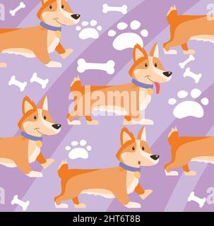 Nahtloses Muster mit Hund Stock Vektor