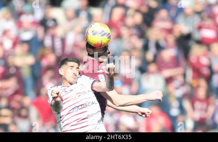 Turin, Italien. 27.. Februar 2022. Tommaso Pobega vom FC Turin während der italienischen Meisterschaft Serie A Fußballspiel zwischen dem FC Turin und Cagliari Calcio am 27. Februar 2022 im Stadio Olimpico Grande Torino in Turin, Italien Kredit: Unabhängige Fotoagentur/Alamy Live News Stockfoto